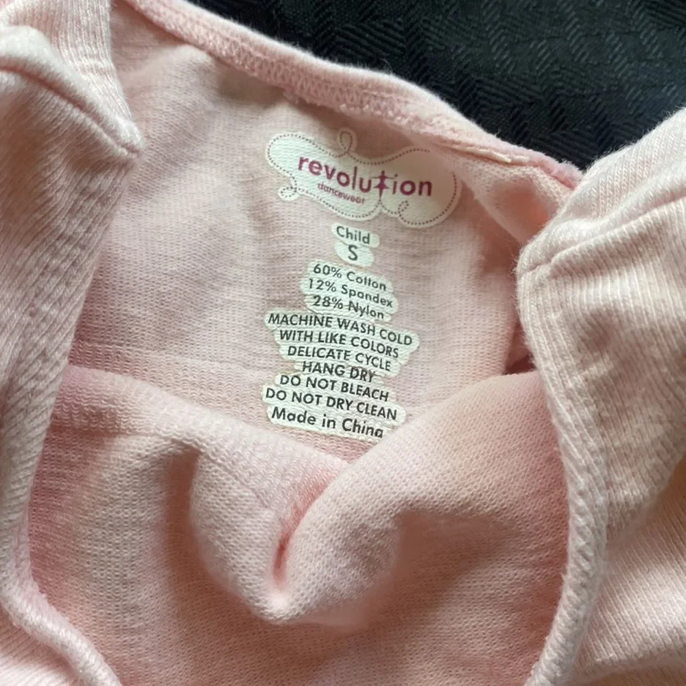 Revolution Dancewear pink ballet bodysuit child Small
